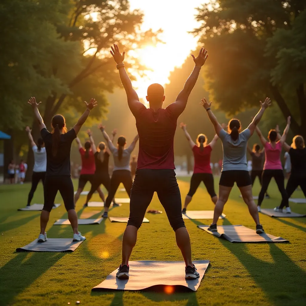 Outdoor fitness training session